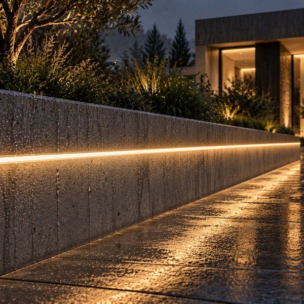 Vodootporni aluminijski profil za LED trake opalno bijeli difuzor 21x16 mm - 3 metra