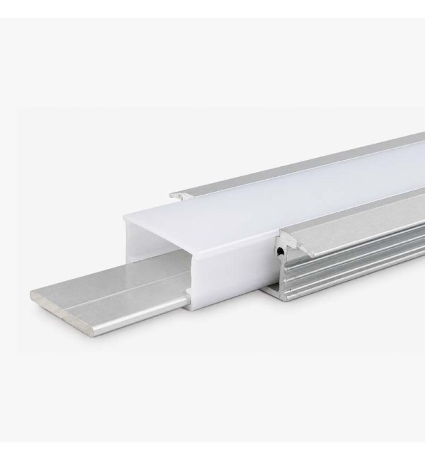 Vodootporni aluminijski profil za LED trake opalno bijeli difuzor 32x10 mm - 3 metra