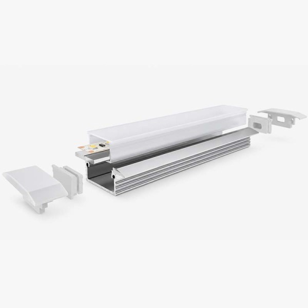 Vodootporni aluminijski profil za LED trake opalno bijeli difuzor 32x10 mm - 3 metra Vodootporni aluminijski profil za LED trake opalno bijeli difuzor 32x10 mm - 3 metra