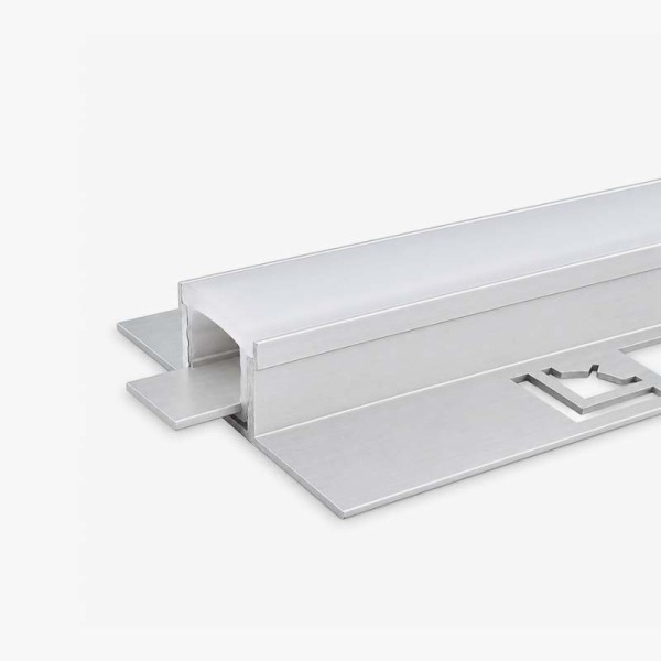 Vodootporni ugradbeni aluminijski profil za LED trake opalno bijeli difuzor 20x12.5 mm - 3 metra