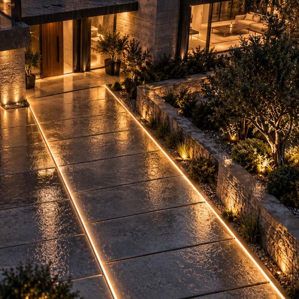 Vodootporni ugradbeni aluminijski profil za LED trake opalno bijeli difuzor 20x12.5 mm - 3 metra