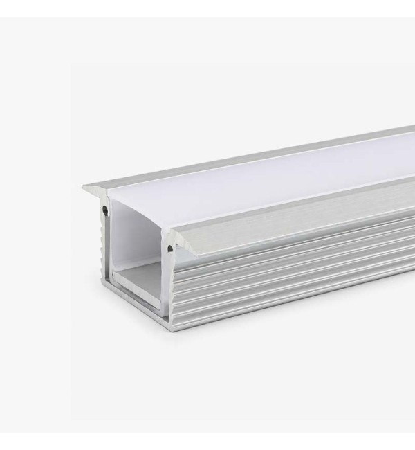 Vodootporni ugradbeni aluminijski profil za LED trake opalno bijeli difuzor 32x16 mm - 3 metra