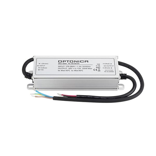 Vodootporno napajanje 150W 48V 3.12A IP67