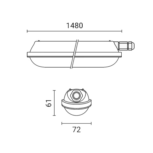 Vodotijesna LED svjetiljka 40W 4400 lm 120 cm IP65 Poveziva Industrijska LED rasvjeta OT16701 - iDEAL LED | Led žarulje - LED rasvjeta iDEAL LED | Led žarulje - LED rasvjeta Vodotijesna LED svjetiljka 40W 4400 lm 120 cm IP65