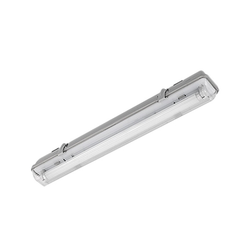 Vodotijesno kučište jednostruko za LED cijev T8 9w 60 cm IP65 sa LED cijevi 4000K