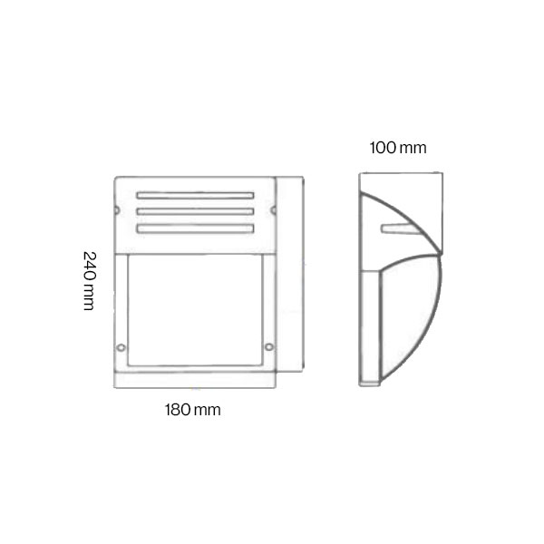 VRTNA ZIDNA SVIJETILJKA E27 IP44 LED zidna rasvjeta 95WL001 - iDEAL LED | Led žarulje - LED rasvjeta iDEAL LED | Led žarulje - LED rasvjeta VRTNA ZIDNA SVIJETILJKA E27 IP44