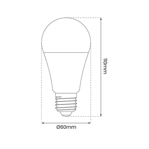 Wi-Fi LED žarulja A60 11W E27 Smart Tuya RGB+CCT+DIM