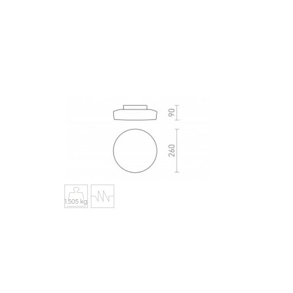 Zara  LED svjetiljka opalno staklo/krom 230V LED 12W IP44 3000K