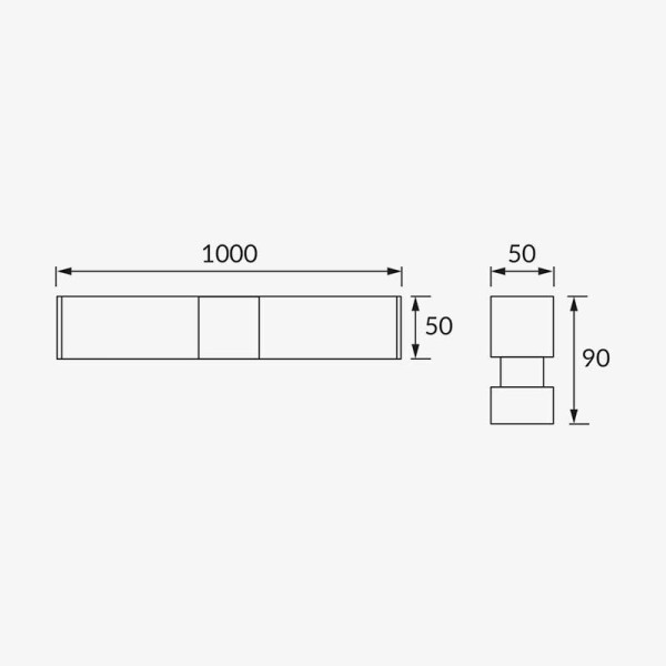 Zidna dekorativna LED svjetiljka SALSA 24W 1000 mm 4100K 2490 lm IP44