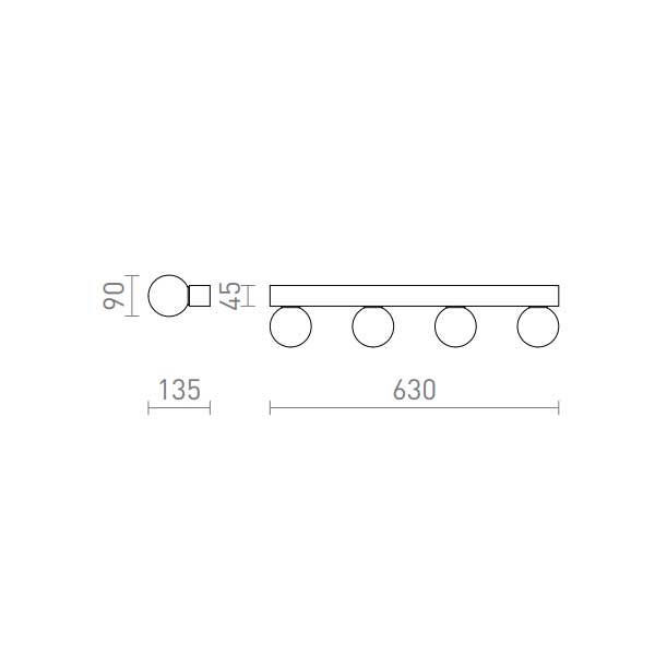 Zidna nadgradna svjetiljka Domino krom/opalno staklo 230V 4xG9 IP44 LED unutarnja rasvjeta R14390 - iDEAL LED | Led žarulje - LED rasvjeta iDEAL LED | Led žarulje - LED rasvjeta Zidna nadgradna svjetiljka Domino krom/opalno staklo 230V 4xG9 IP44