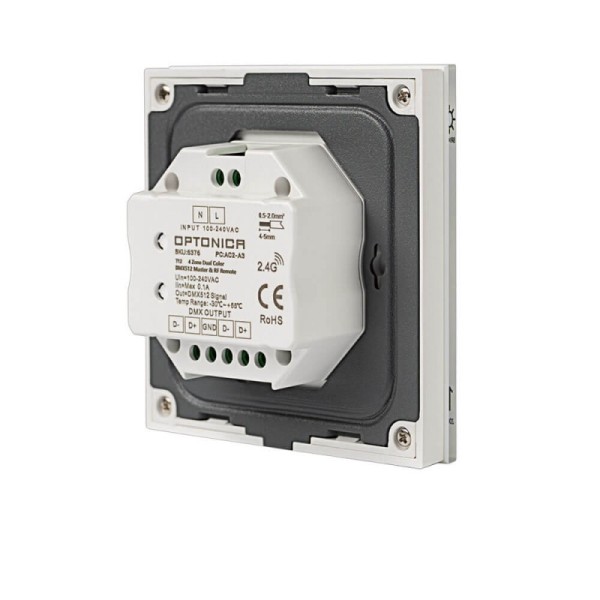 Zidni kontroler bijeli DMX-RF 4-zonski CCT 