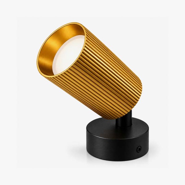 Zidni/Stropni LED reflektor Elan 230V GU10 crno-zlatni