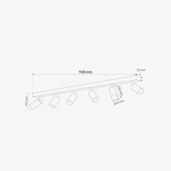 Zidni/Stropni LED reflektor Filo 6xGU10