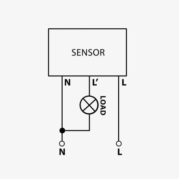 Zidni ugradni IC senzor svjetla mahanje rukom max 500W IP20
