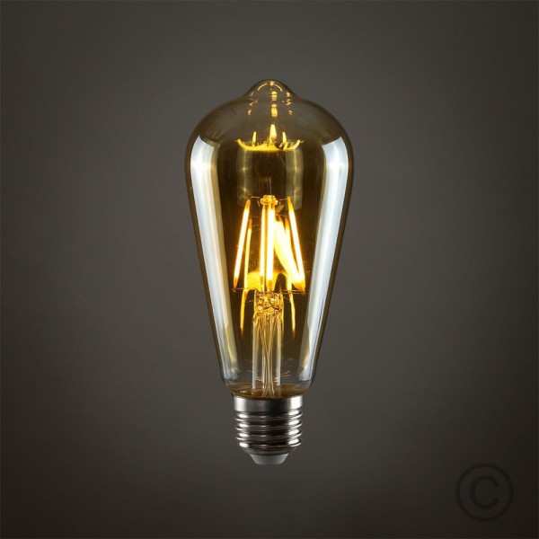 Zlatna dimabilna filament LED žarulja 8W ST64