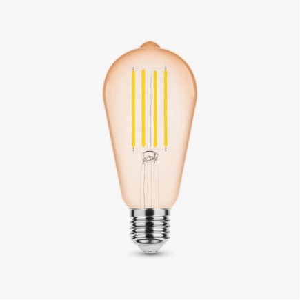 Zlatna filament LED žarulja E27 9W ST64...