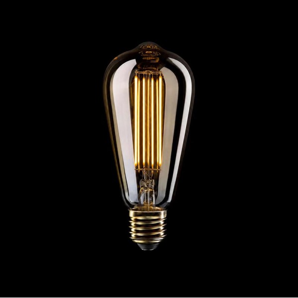 Zlatna filament LED žarulja E27 9W ST64 2200K