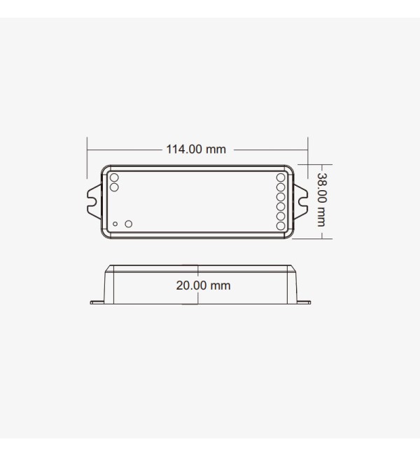 Zonski kontroler za jednobojne i CCT LED trake Tuya / Push DIMM 12-36V DC - 2 kontrolirana kanala