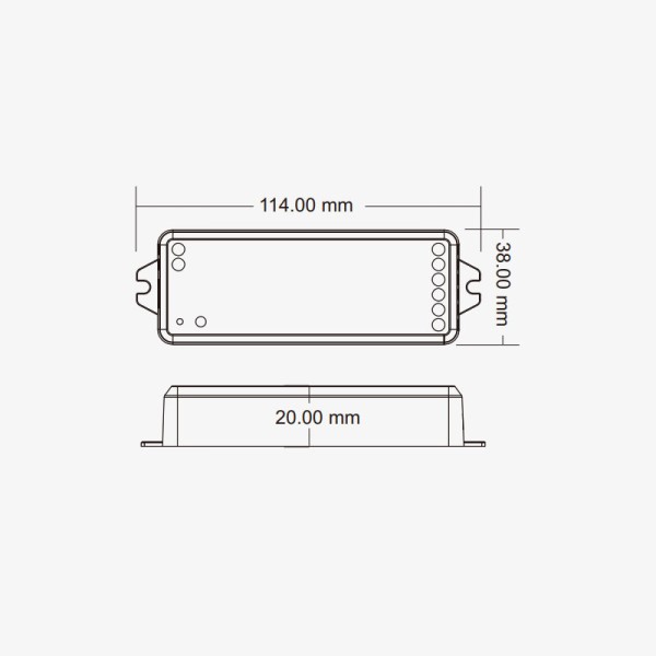 Zonski kontroler za jednobojne i CCT LED trake Tuya / Push DIMM 12-36V DC - 2 kontrolirana kanala