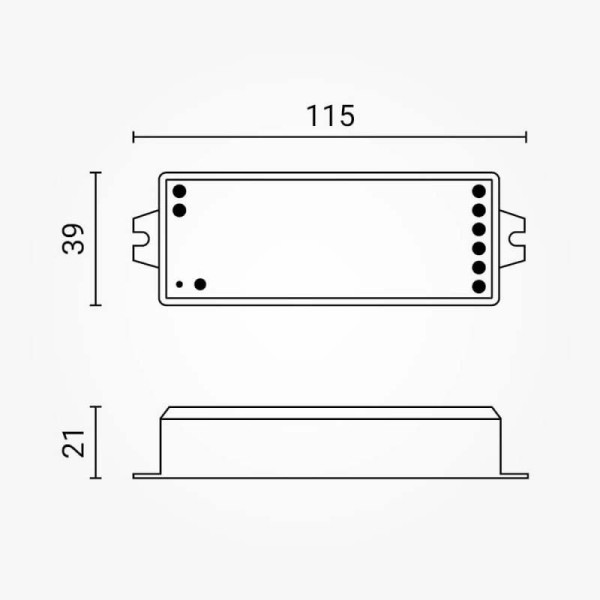 Zonski kontroler za jednobojnu LED traku s funkcijom postepenog dimanja 5-36V DC