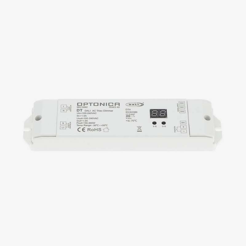 DALI & TRIAC Dimmer PUSH-DIM 100–240 V AC 150–360 W